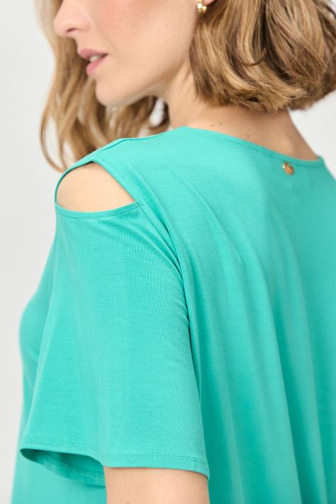 Polera Corte En Hombro Verde Ma Griffe 14202224061217-1