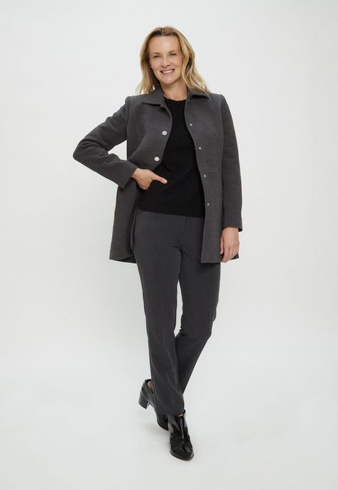 Chaqueton Liso Gris Ma Griffe 17204124007113-0