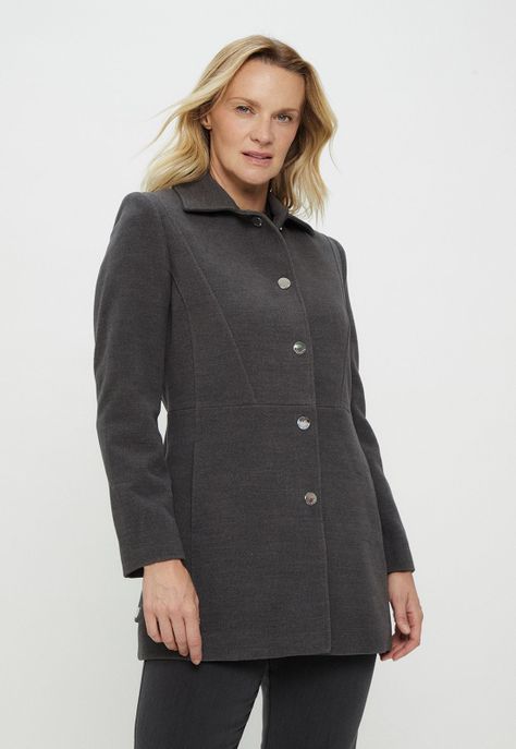 Chaqueton Liso Gris Ma Griffe 17204124007113-1