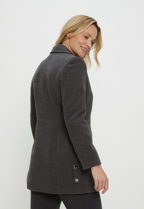 Chaqueton Liso Gris Ma Griffe 17204124007113-4