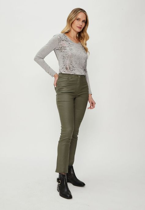 Jeans Pitillo Verde Ma Griffe 11302124005126-2