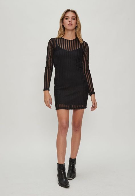 Vestido Liso Negro iO 13020124003102-0
