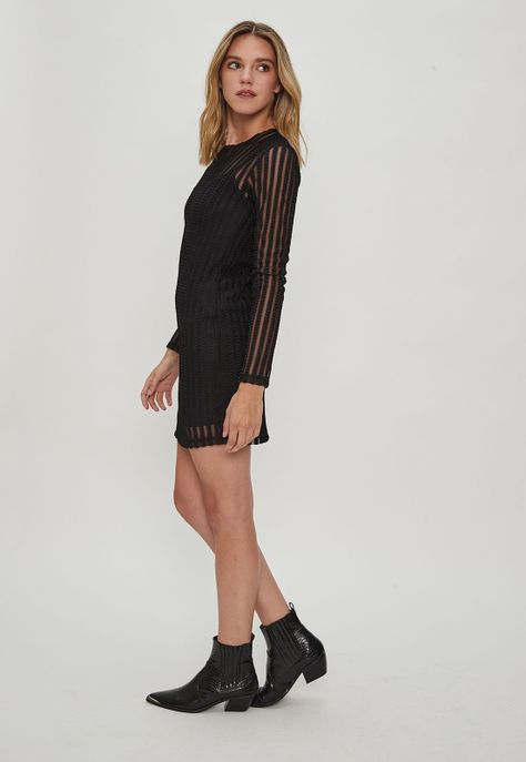 Vestido Liso Negro iO 13020124003102-2