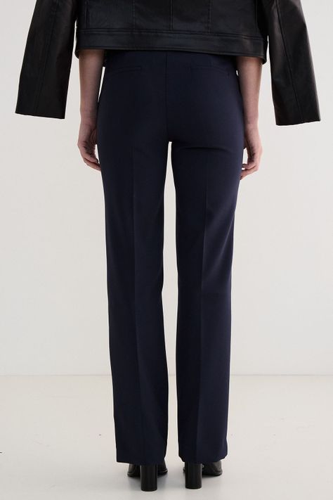 Pantalon Recto Liso Azul 11007125055104-2