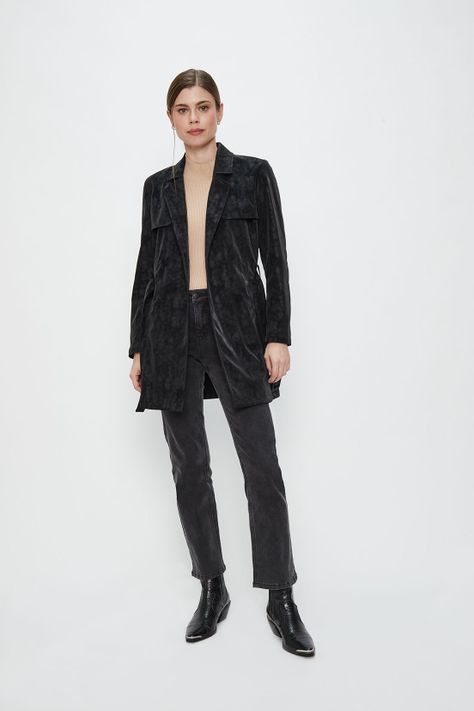 Trench Liso Negro Ash 17407224050102-0