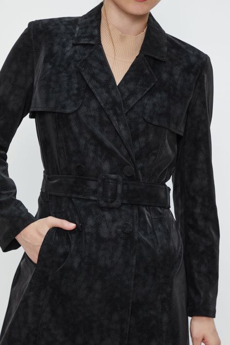 Trench Liso Negro Ash 17407224050102-1
