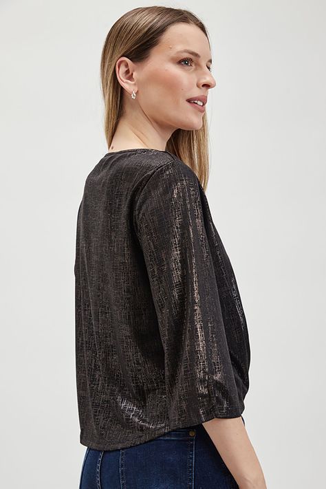 Polera Efecto Folia Negro Ash 14207224053102-4