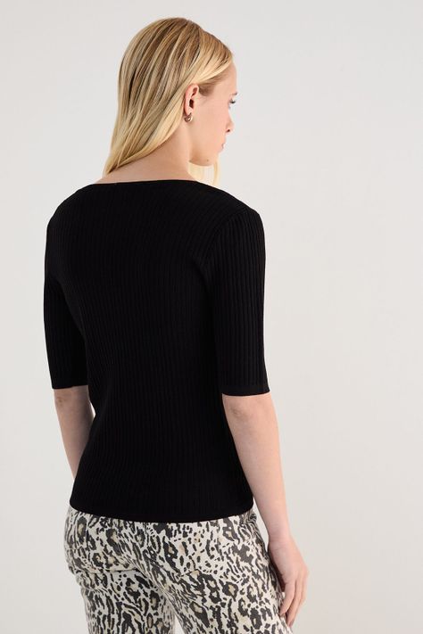 Polera Lisa Tejida Negro 18207125003102-3