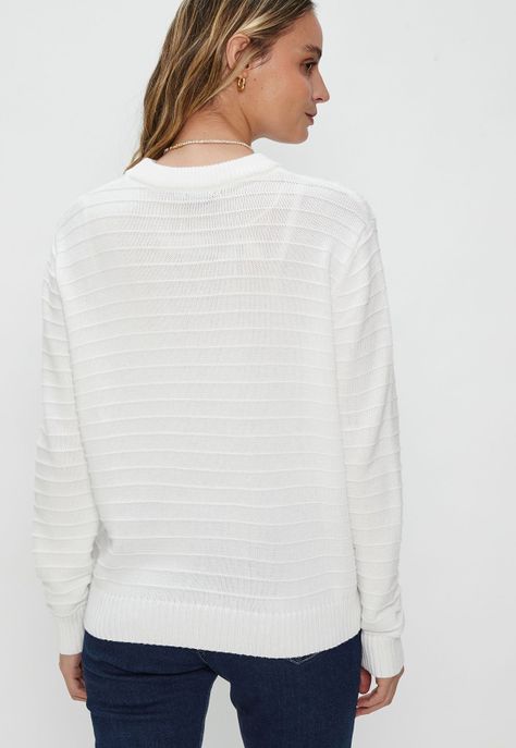 Sweater Con Diseño Trenzado Blanco Ash 18107124001105-4