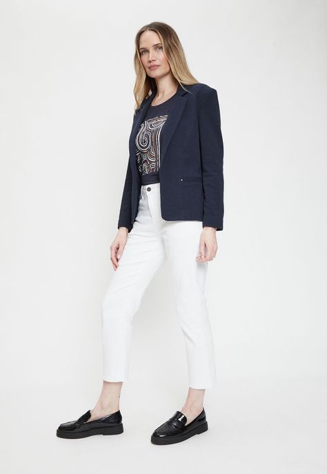 Blazer Liso Azul Ma Griffe 16002224002104-3