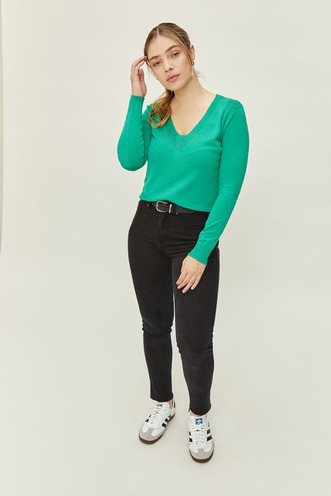 Sweater Liso verde musgo iO 18120224004107-2