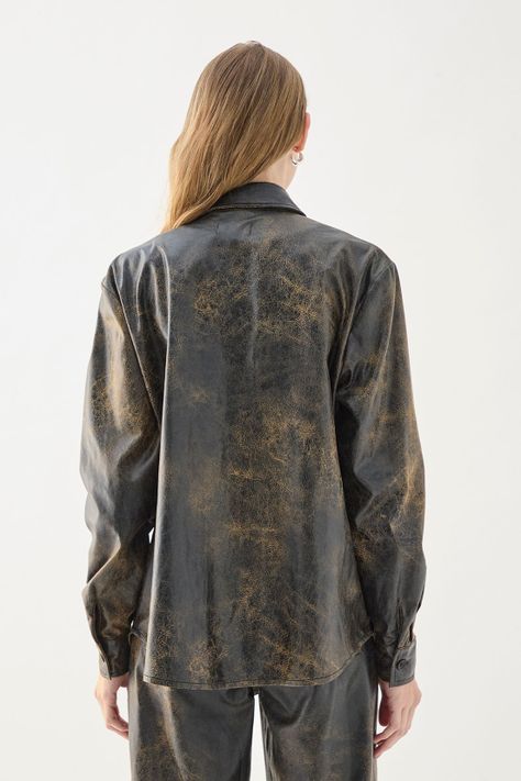 Chaqueta Camisera Lisa Cafe 14007125009129-3