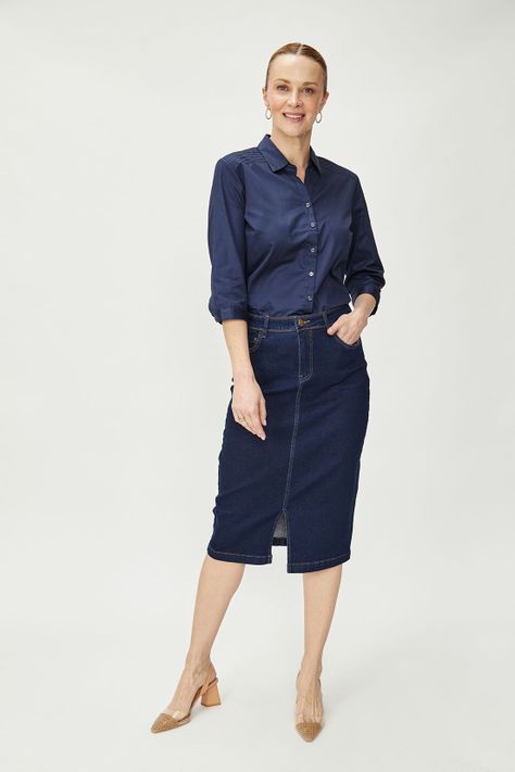Blusa Lisa Azul Ma Griffe 14002224055104-0