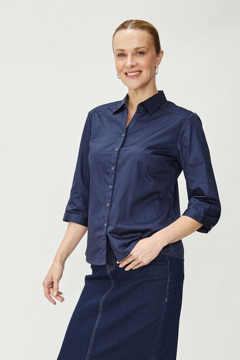 Blusa Lisa Azul Ma Griffe 14002224055104-3