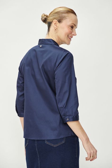 Blusa Lisa Azul Ma Griffe 14002224055104-4