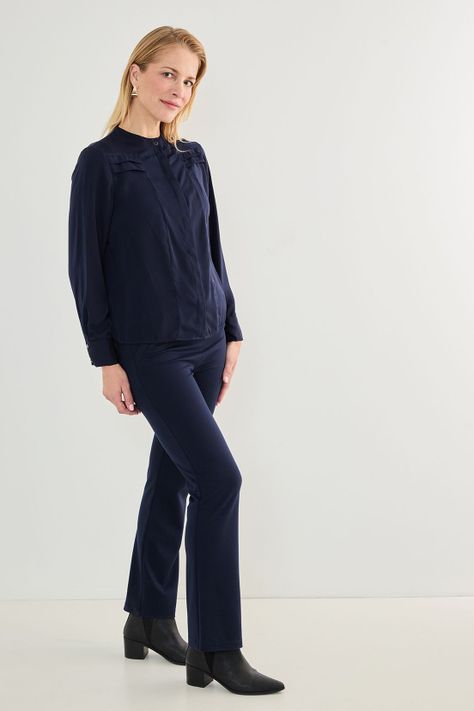 Blusa Escote Cerrado Azul 14002125054104-2