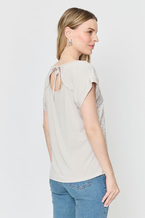 Polera Doble Tela Estampada Beige Ash 14307224003106-3