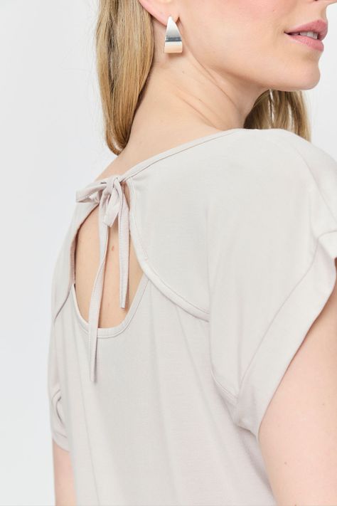 Polera Doble Tela Estampada Beige Ash 14307224003106-2