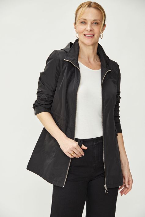 Trench Liso Negro Ma Griffe 17402224005102-0