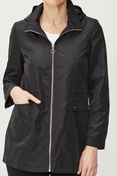 Trench Liso Negro Ma Griffe 17402224005102-1