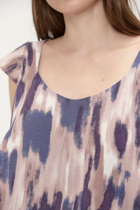 Blusa Vuelos Estampado Morado Ash 14107224005121-1