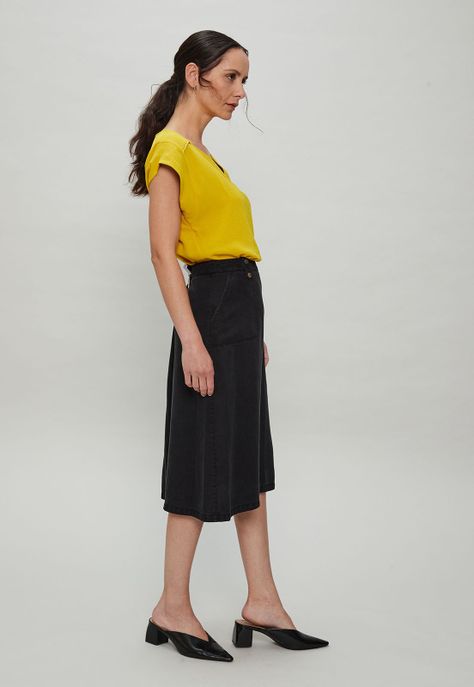 FALDA DE LYOCELL Negro Ma Griffe 12002124001102-2