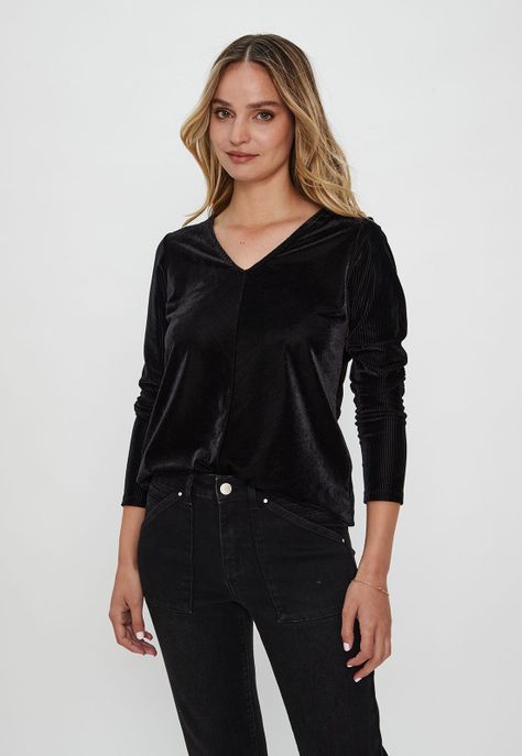 Polera De Terciopelo Negro Ash 14207124011102-0