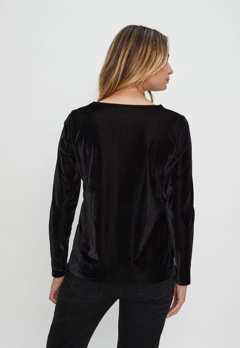 Polera De Terciopelo Negro Ash 14207124011102-4