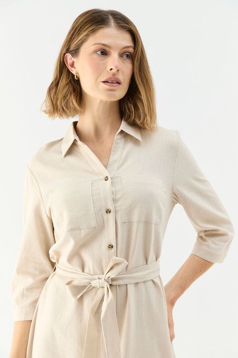 Vestido Liso Beige Ma Griffe 13004224002106-1