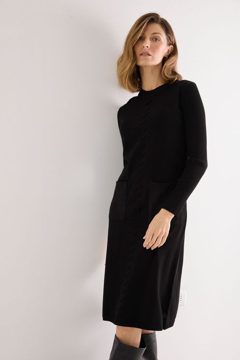 Vestido Tejido Negro 13002125004102-0