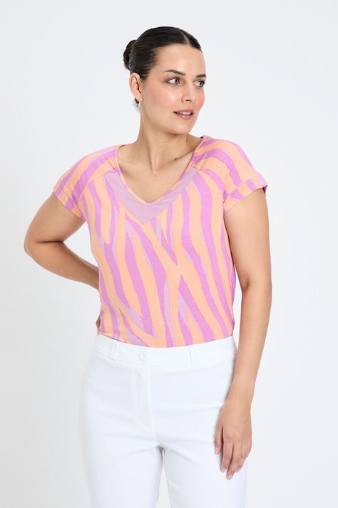 Polera Estampada Morado Ash 14307224053121-0