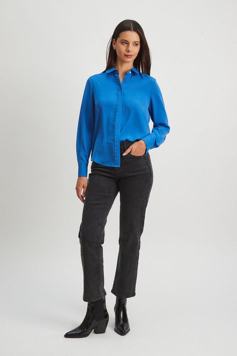 Blusa Lisa Azul Ash 14007224004134-0