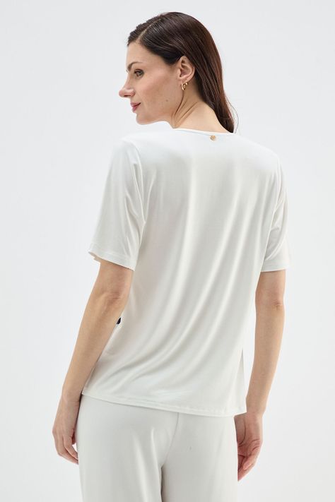 Polera Con Nudo Estampada Crudo Ma Griffe 14602224058105-4