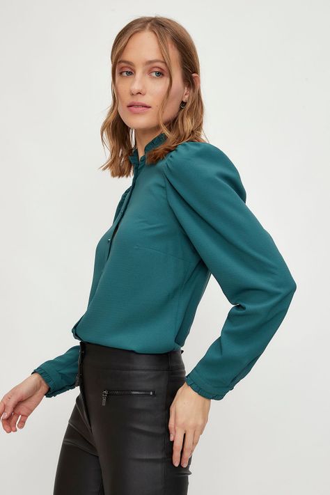 Blusa Lisa verde musgo iO 14020224058107-2
