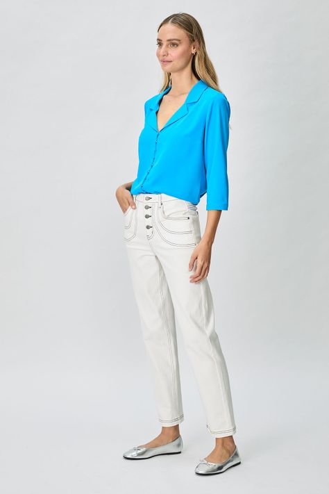 Blusa Lisa Azul iO 14020125058134-2