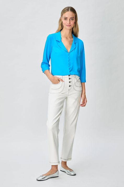 Blusa Lisa Azul iO 14020125058134-4
