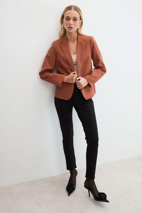 Blazer Liso Café 16007125054129-1
