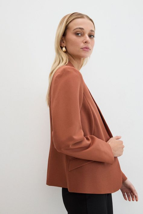Blazer Liso Café 16007125054129-3