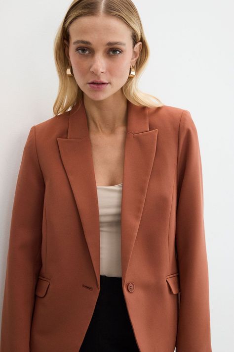 Blazer Liso Café 16007125054129-4
