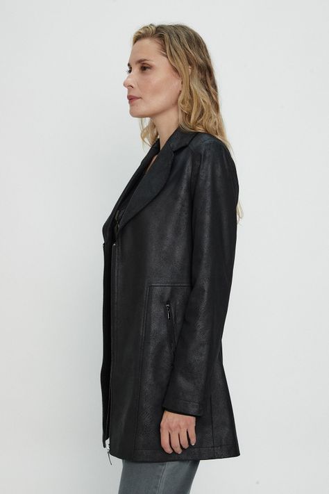 Trench Liso Negro Ma Griffe 17402224002102-3