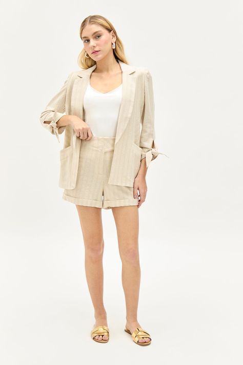 Blazer Liso Beige iO 16120224051106-0