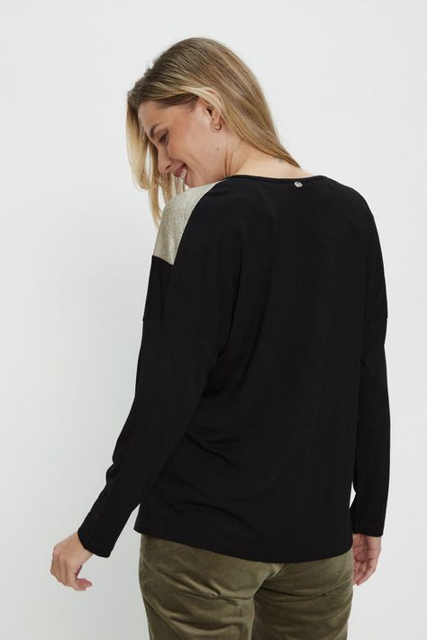 Polera Fantasia Negro Ma Griffe 14302224050102-4