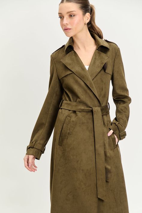 Trench Liso verde musgo iO 17404224002107-1