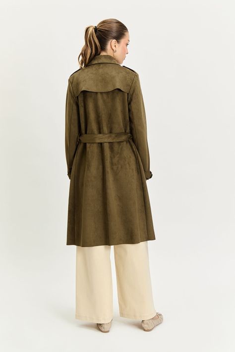 Trench Liso verde musgo iO 17404224002107-4
