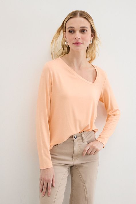 Polera Lisa Naranjo 14207125006131-0