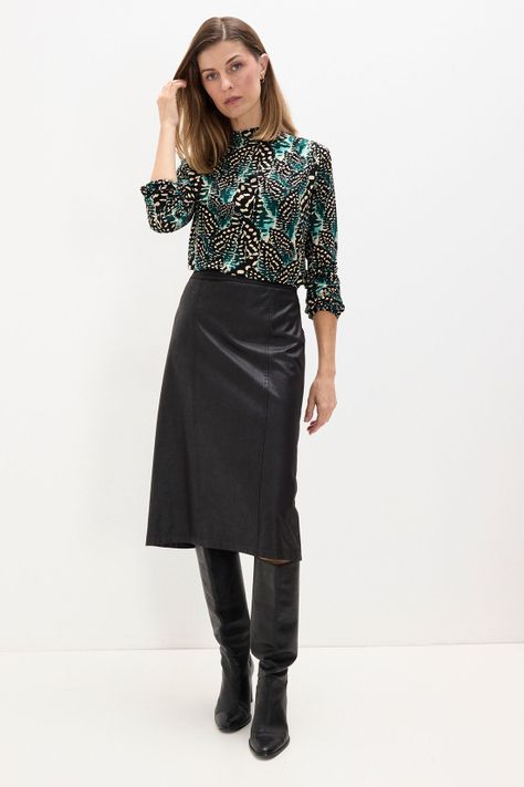 Falda De Suede Negro 12002125052102-1