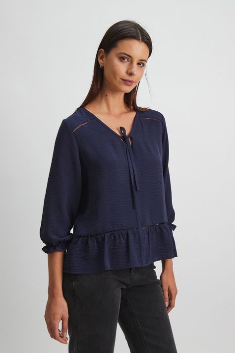 Blusa Lisa Azul Ash 14007224051104-0
