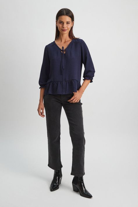 Blusa Lisa Azul Ash 14007224051104-1