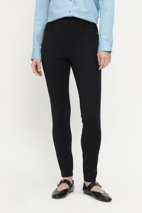 Calza Lisa Pretina Elastico Negro Ash 11407224003102-1