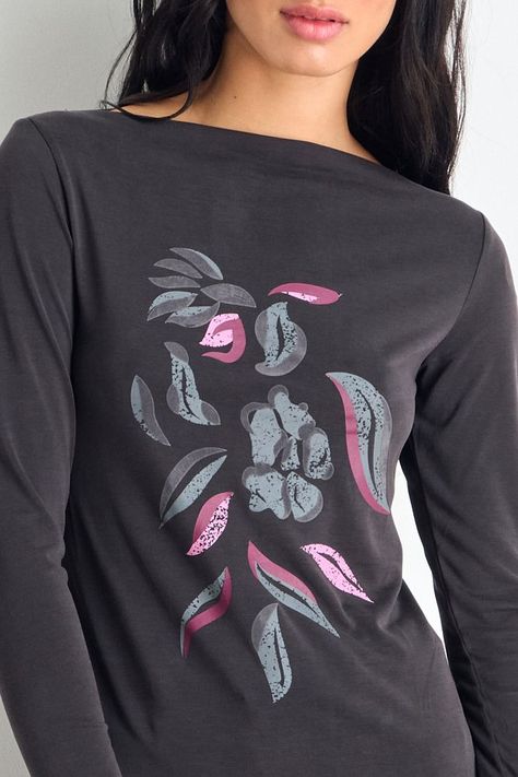 Polera Estampada Negro 14620125053102-1